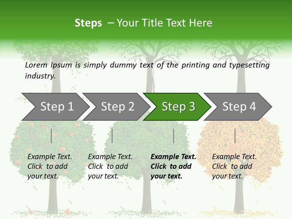 A Group Of Trees With Different Types Of Leaves PowerPoint Template