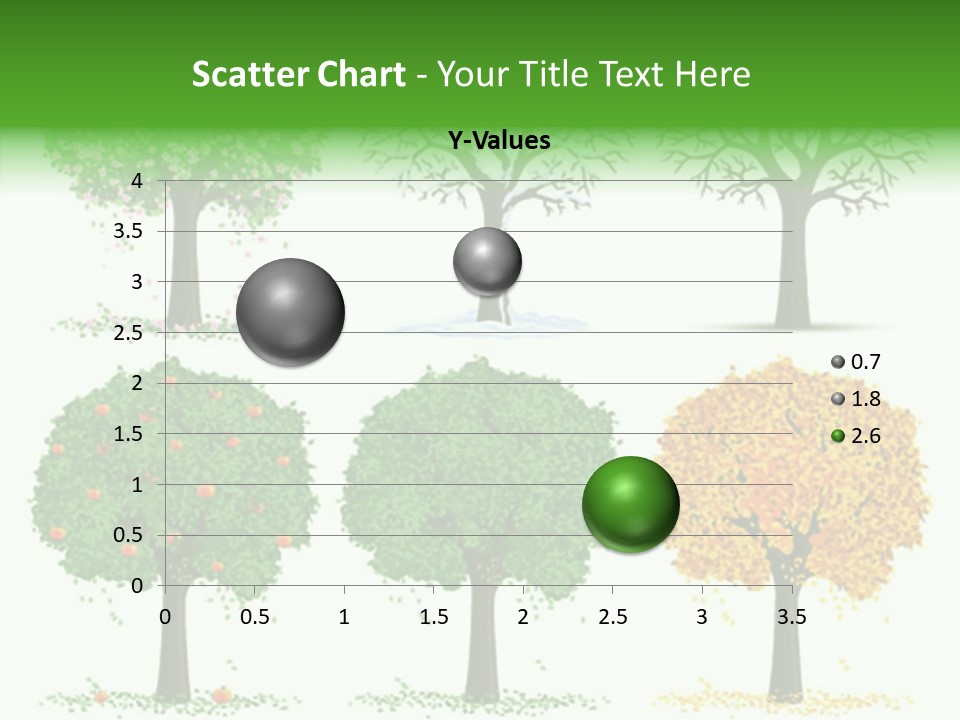 A Group Of Trees With Different Types Of Leaves PowerPoint Template