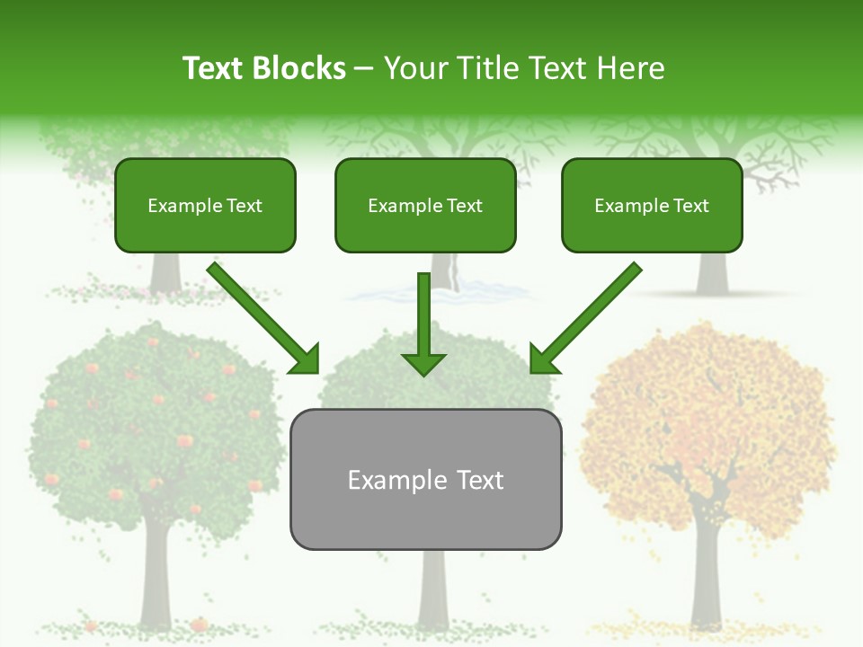 A Group Of Trees With Different Types Of Leaves PowerPoint Template