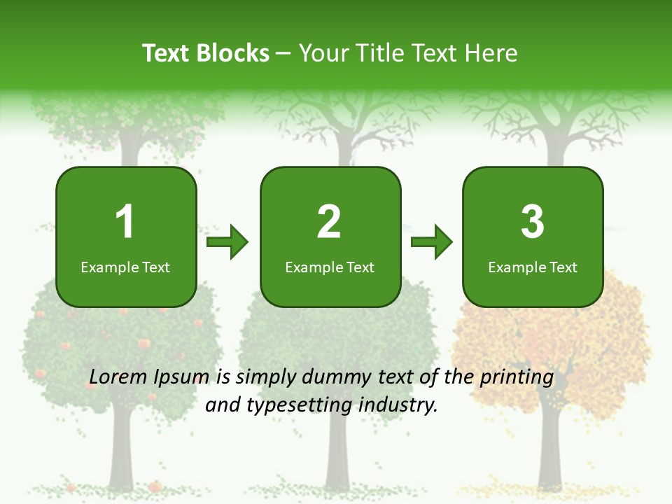 A Group Of Trees With Different Types Of Leaves PowerPoint Template