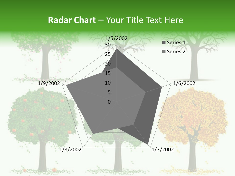 A Group Of Trees With Different Types Of Leaves PowerPoint Template