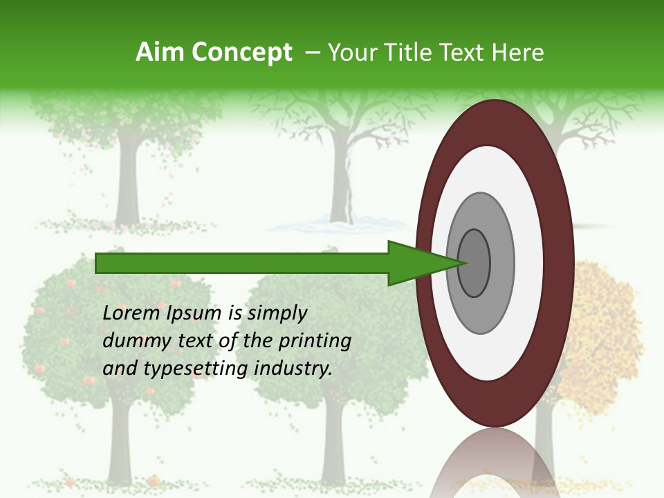 A Group Of Trees With Different Types Of Leaves PowerPoint Template