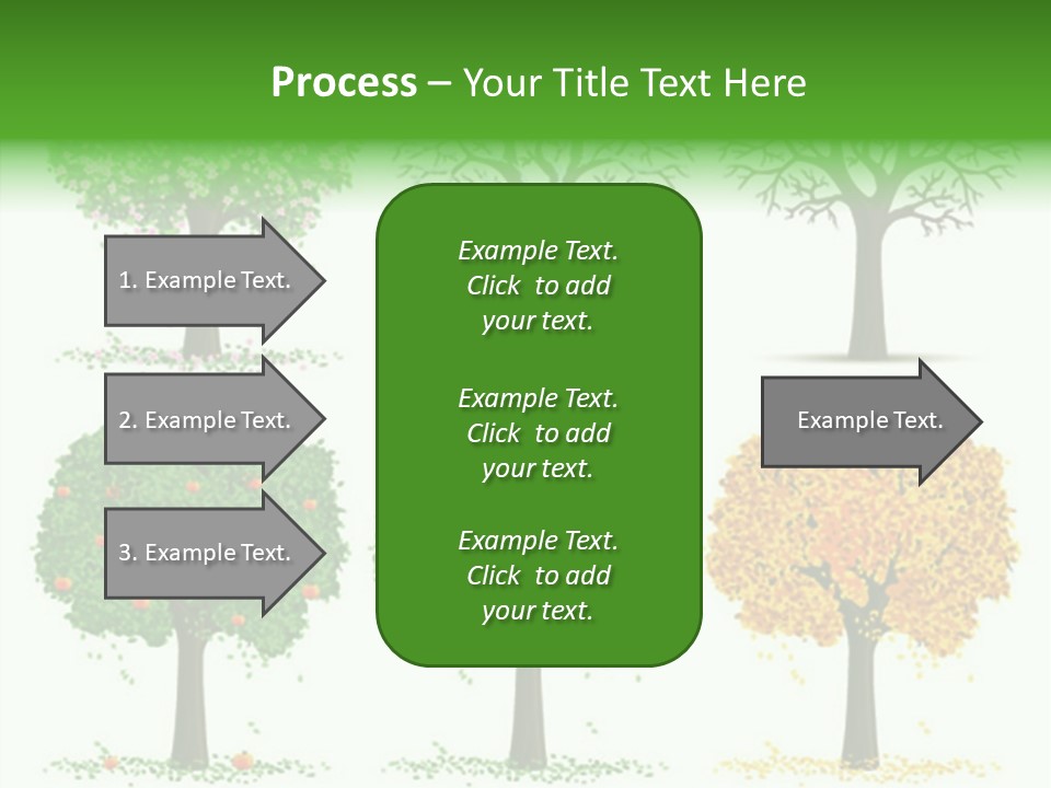 A Group Of Trees With Different Types Of Leaves PowerPoint Template