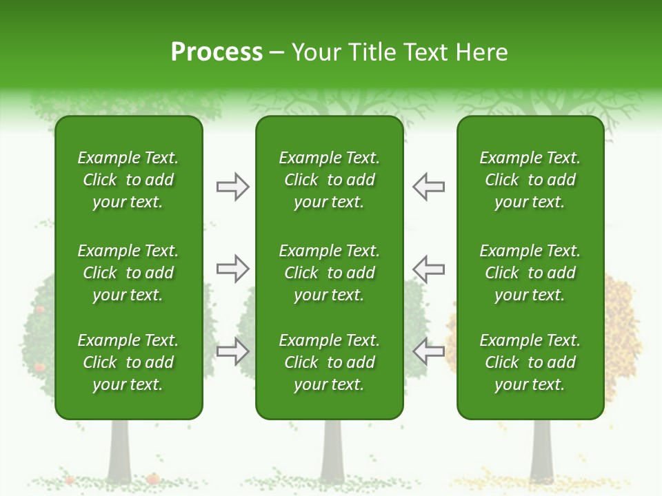 A Group Of Trees With Different Types Of Leaves PowerPoint Template