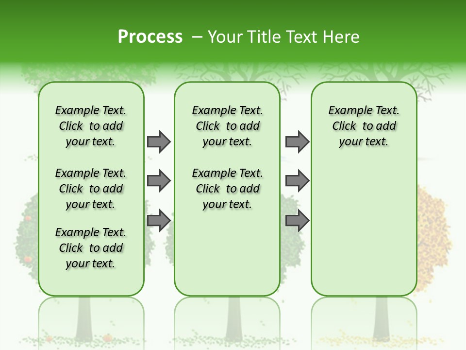 A Group Of Trees With Different Types Of Leaves PowerPoint Template