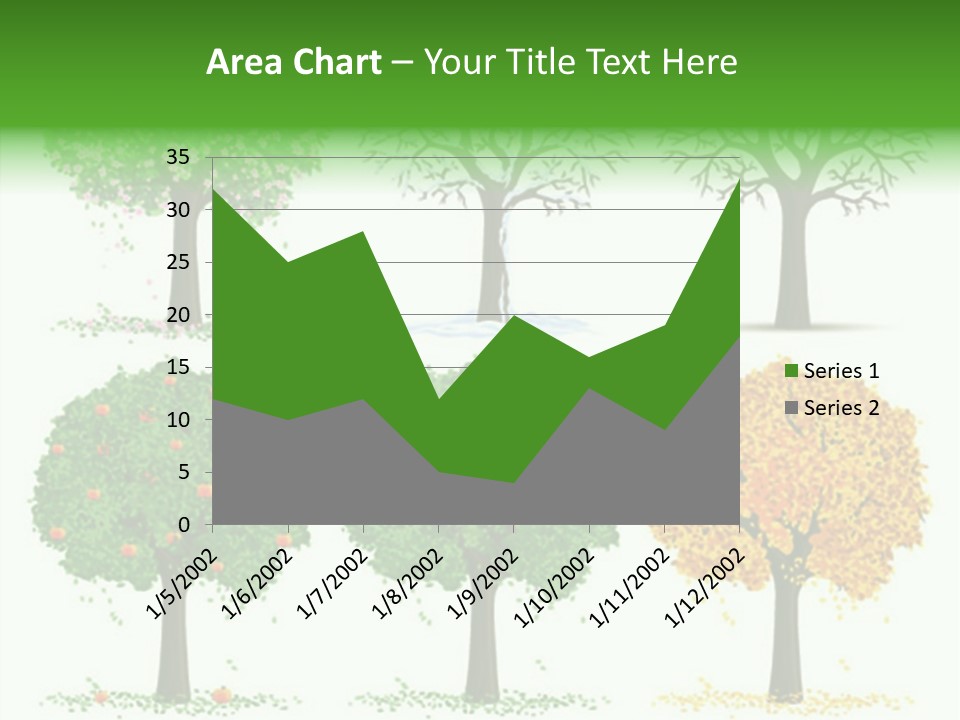 A Group Of Trees With Different Types Of Leaves PowerPoint Template