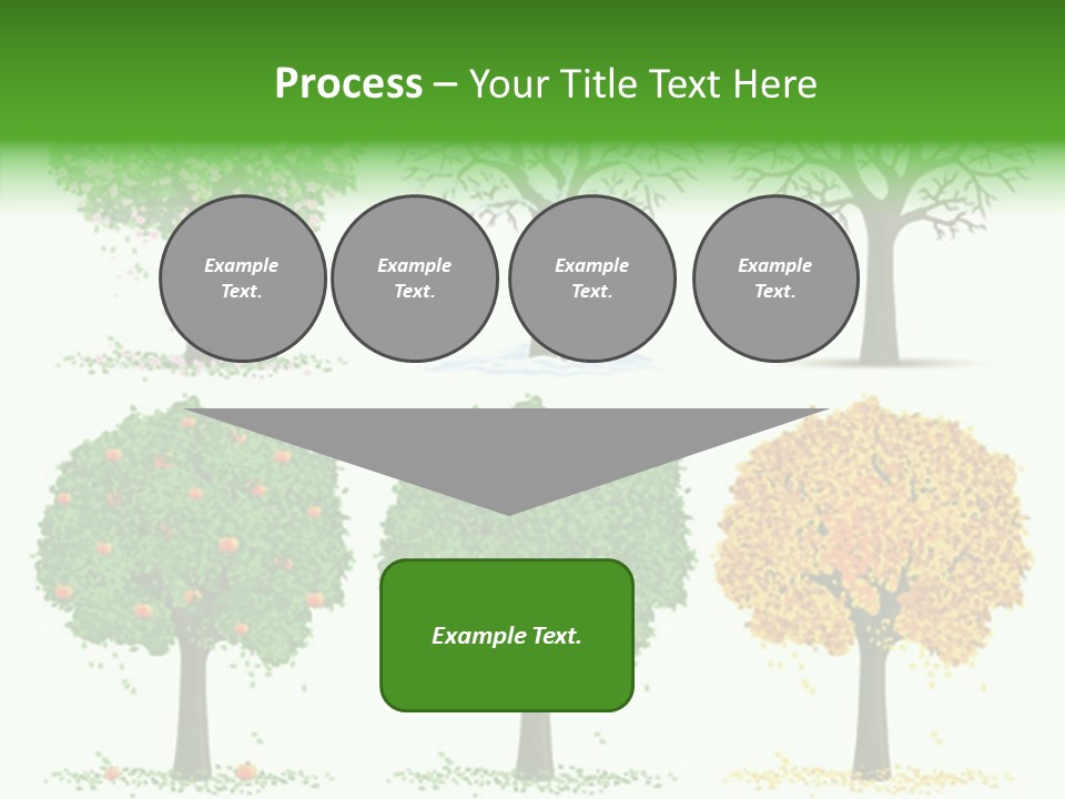 A Group Of Trees With Different Types Of Leaves PowerPoint Template
