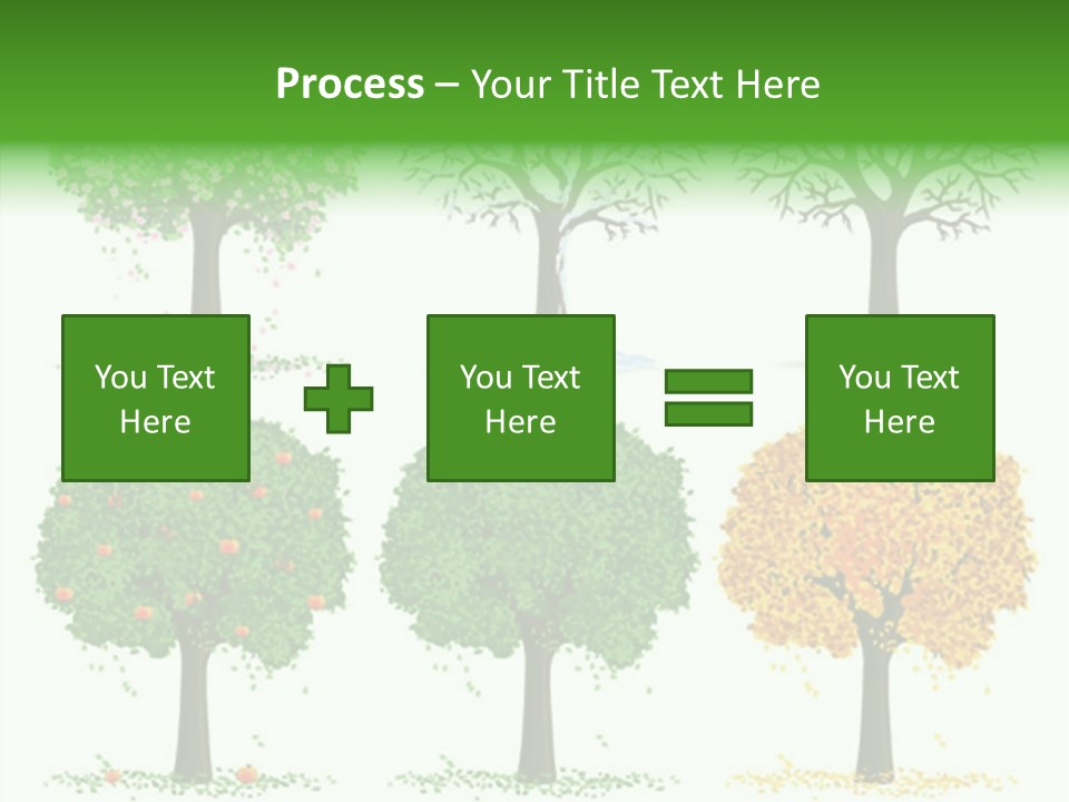 A Group Of Trees With Different Types Of Leaves PowerPoint Template