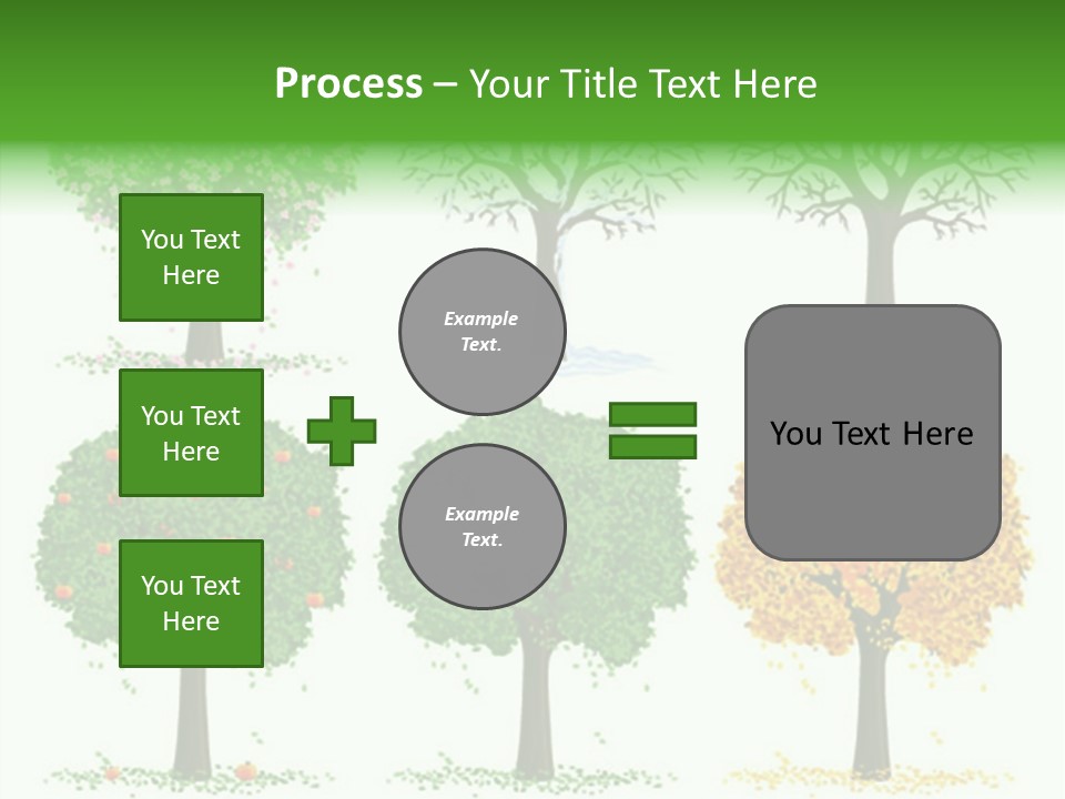 A Group Of Trees With Different Types Of Leaves PowerPoint Template