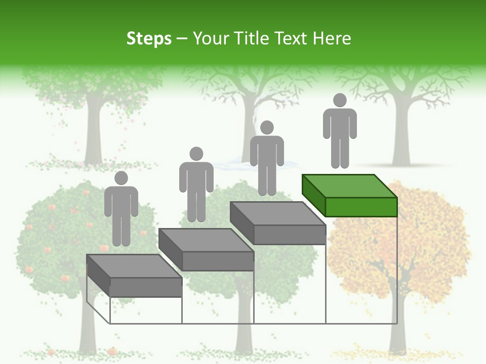 A Group Of Trees With Different Types Of Leaves PowerPoint Template
