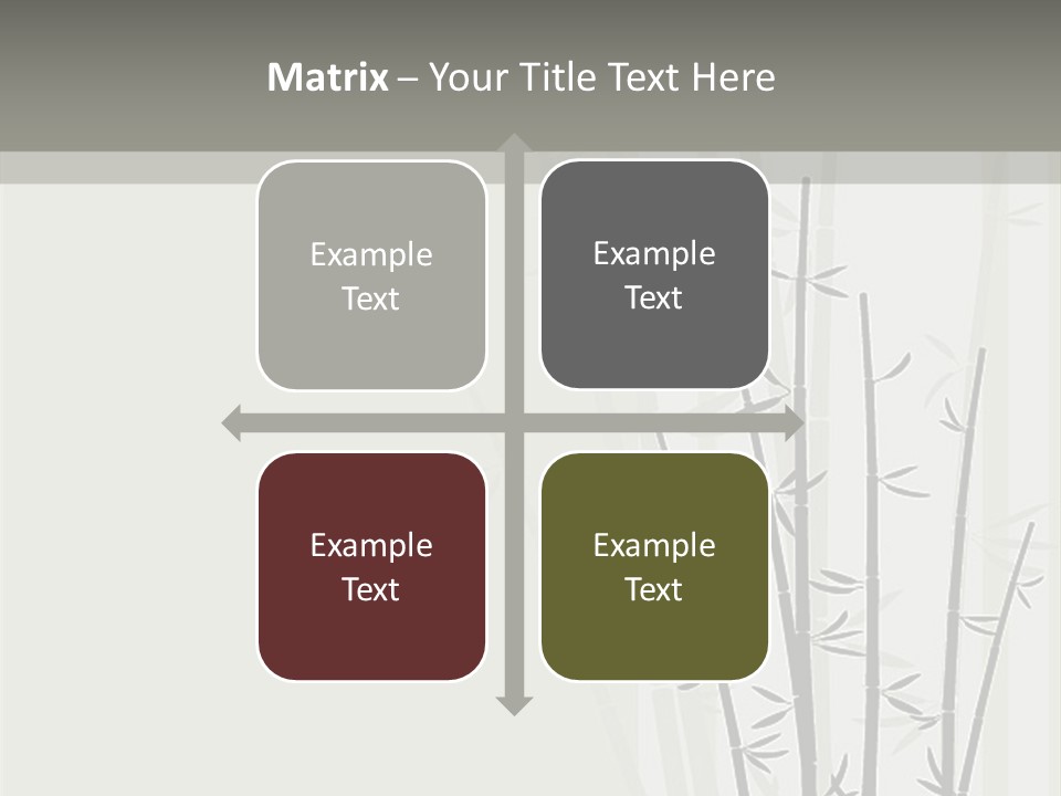 A Bamboo Tree Is Shown With A Gray Background PowerPoint Template