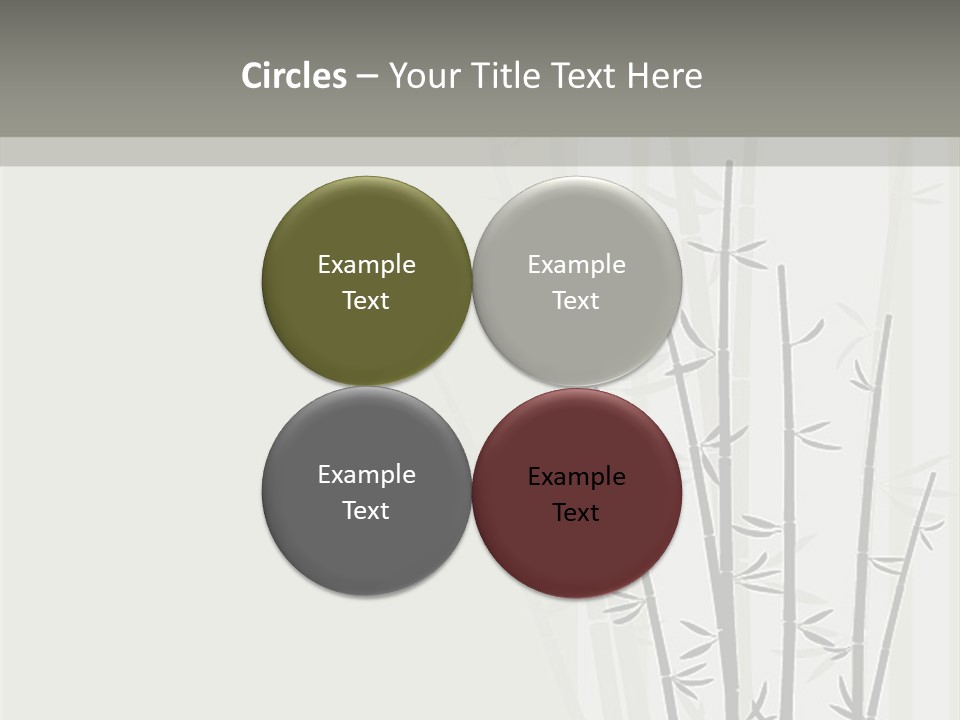 A Bamboo Tree Is Shown With A Gray Background PowerPoint Template