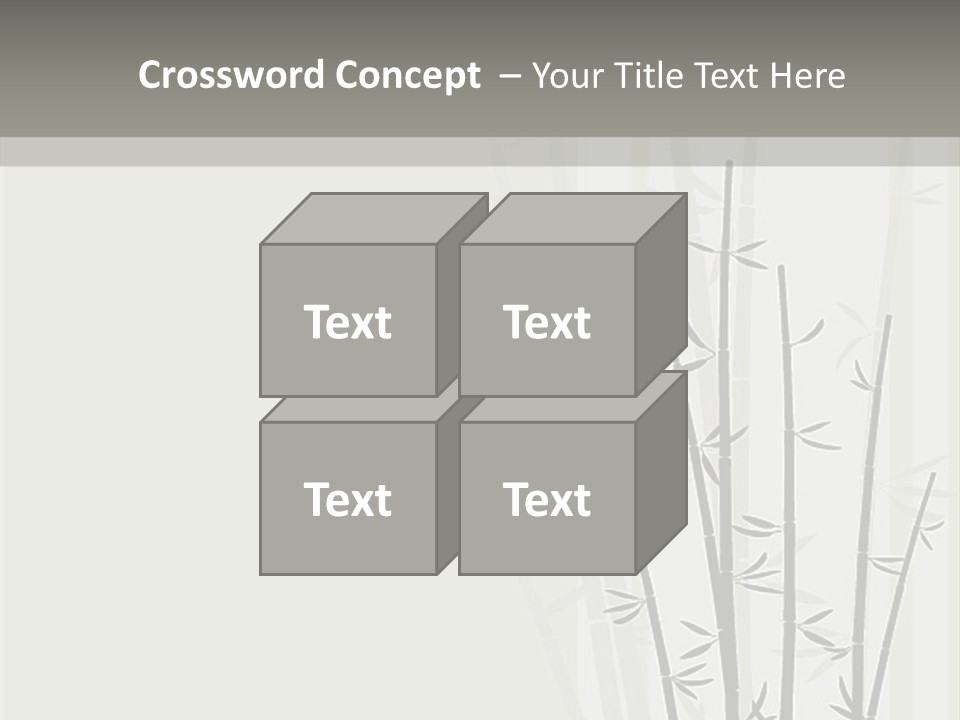 A Bamboo Tree Is Shown With A Gray Background PowerPoint Template