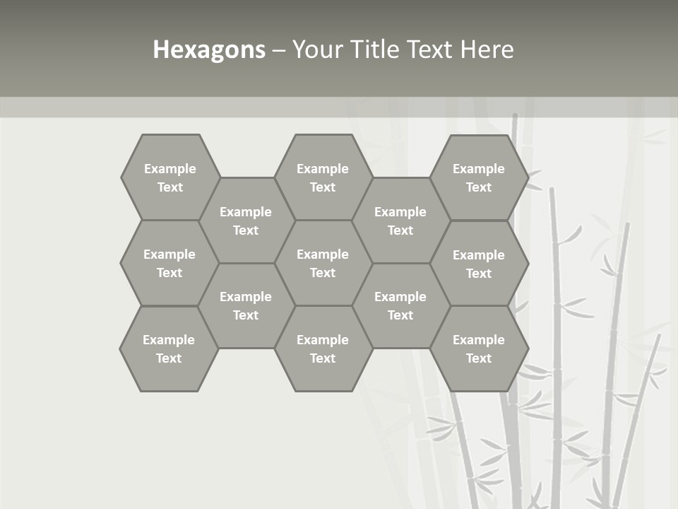 A Bamboo Tree Is Shown With A Gray Background PowerPoint Template