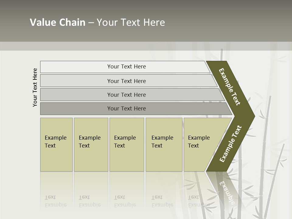 A Bamboo Tree Is Shown With A Gray Background PowerPoint Template