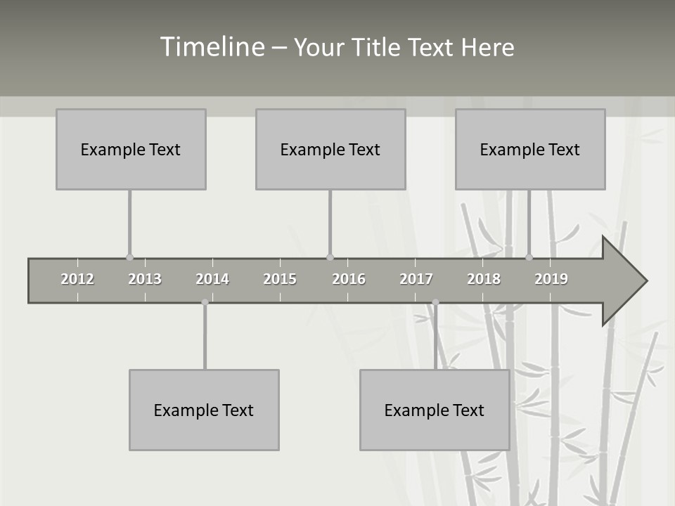 A Bamboo Tree Is Shown With A Gray Background PowerPoint Template