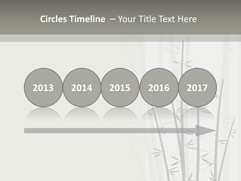 A Bamboo Tree Is Shown With A Gray Background PowerPoint Template