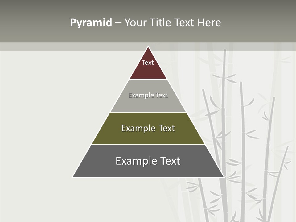 A Bamboo Tree Is Shown With A Gray Background PowerPoint Template