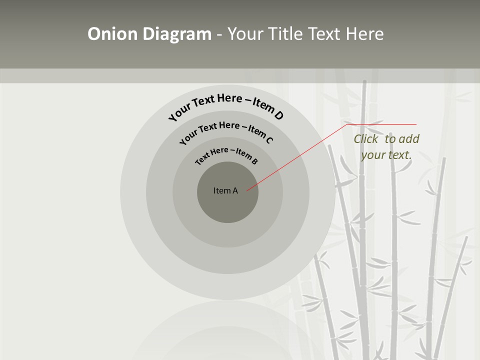 A Bamboo Tree Is Shown With A Gray Background PowerPoint Template