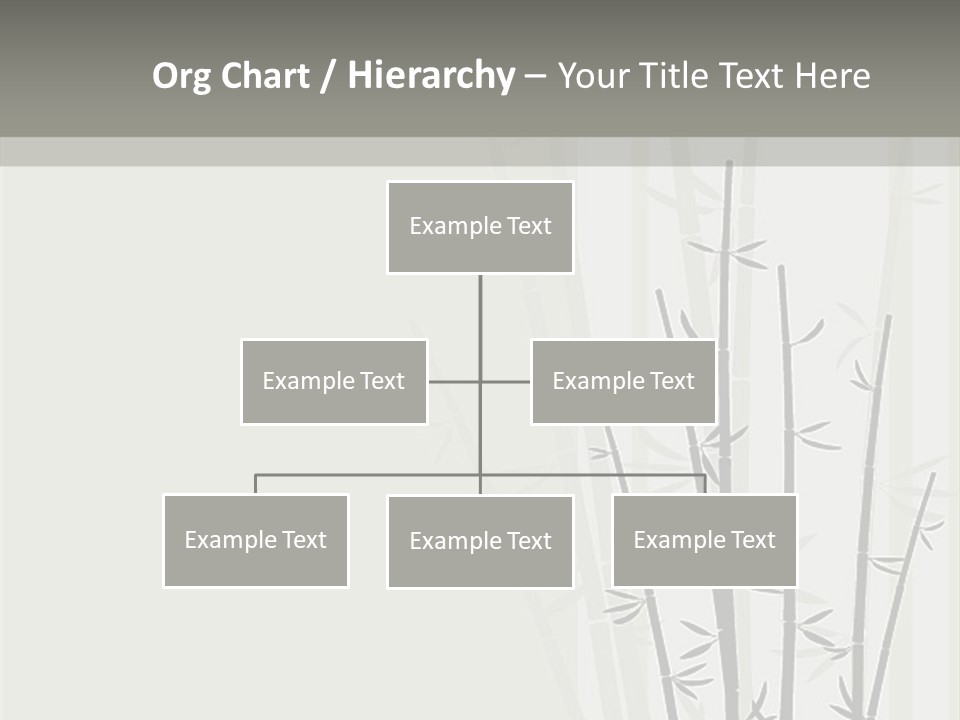 A Bamboo Tree Is Shown With A Gray Background PowerPoint Template