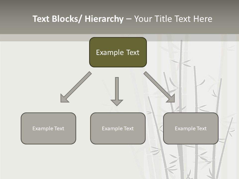 A Bamboo Tree Is Shown With A Gray Background PowerPoint Template