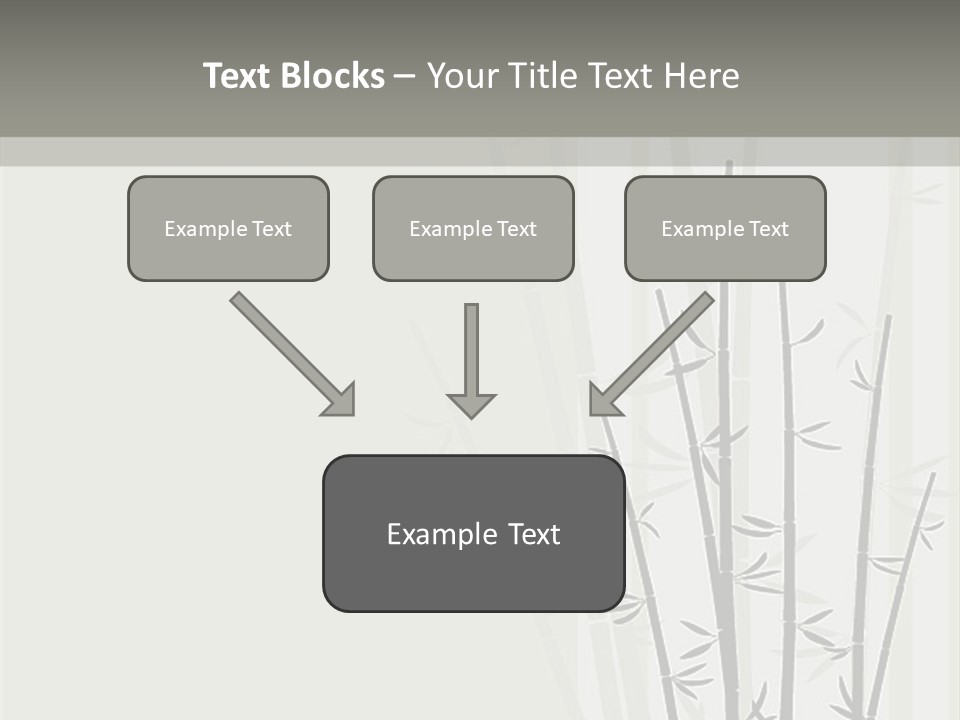 A Bamboo Tree Is Shown With A Gray Background PowerPoint Template