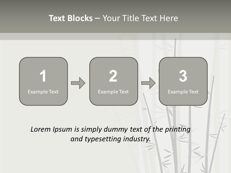 A Bamboo Tree Is Shown With A Gray Background PowerPoint Template