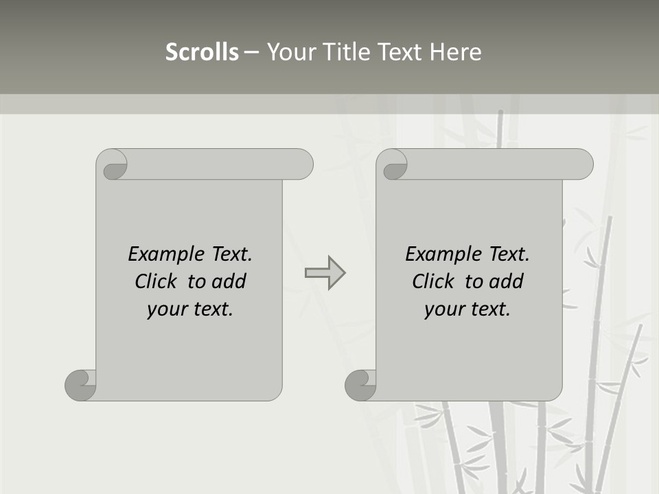A Bamboo Tree Is Shown With A Gray Background PowerPoint Template