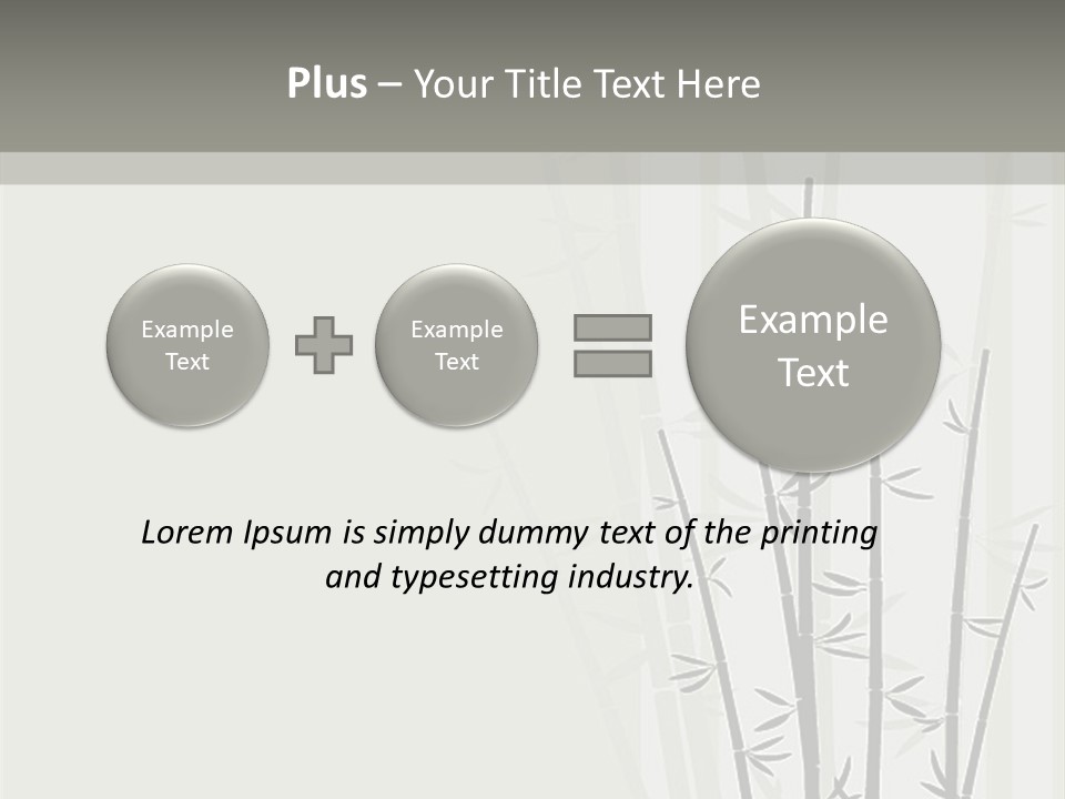 A Bamboo Tree Is Shown With A Gray Background PowerPoint Template