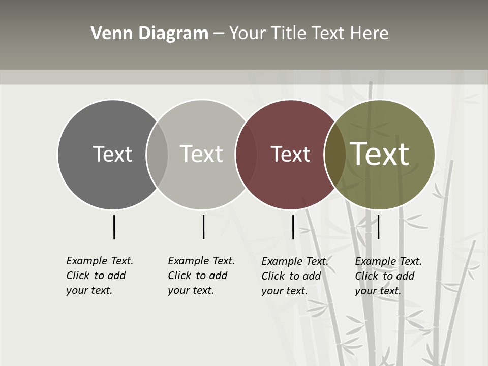 A Bamboo Tree Is Shown With A Gray Background PowerPoint Template