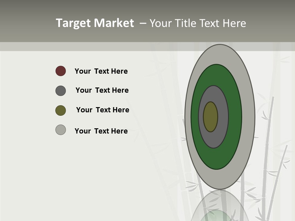 A Bamboo Tree Is Shown With A Gray Background PowerPoint Template