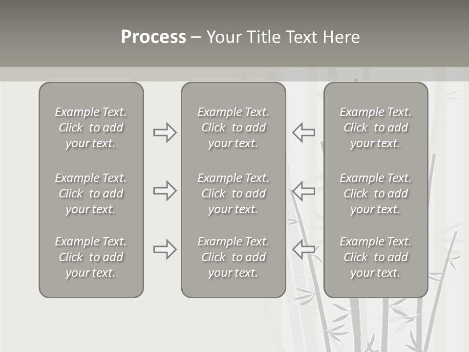 A Bamboo Tree Is Shown With A Gray Background PowerPoint Template
