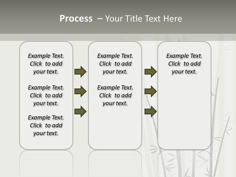 A Bamboo Tree Is Shown With A Gray Background PowerPoint Template