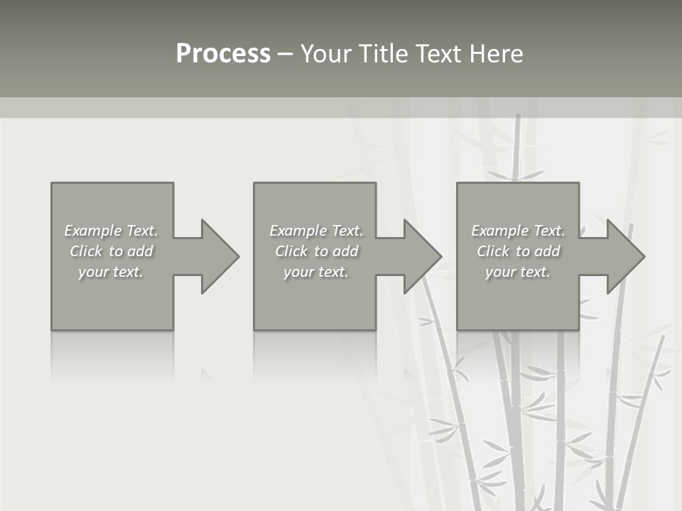 A Bamboo Tree Is Shown With A Gray Background PowerPoint Template