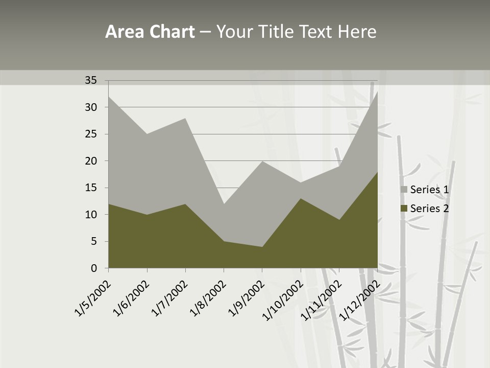 A Bamboo Tree Is Shown With A Gray Background PowerPoint Template