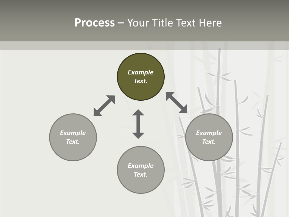 A Bamboo Tree Is Shown With A Gray Background PowerPoint Template