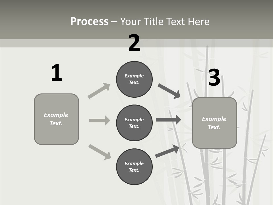 A Bamboo Tree Is Shown With A Gray Background PowerPoint Template