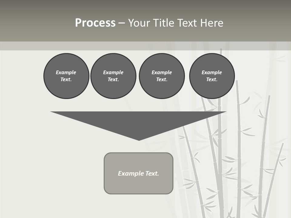 A Bamboo Tree Is Shown With A Gray Background PowerPoint Template