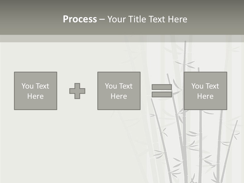 A Bamboo Tree Is Shown With A Gray Background PowerPoint Template