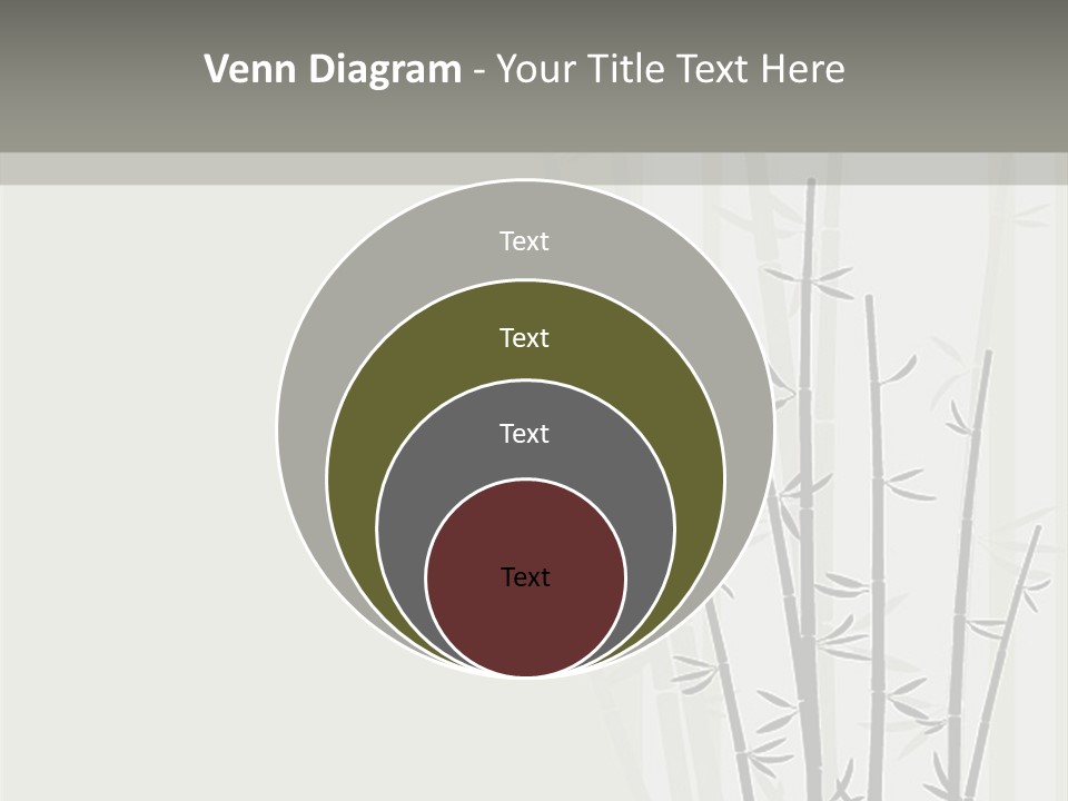 A Bamboo Tree Is Shown With A Gray Background PowerPoint Template