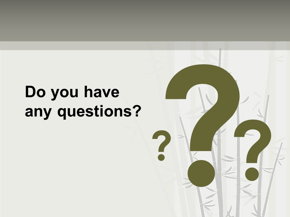 A Bamboo Tree Is Shown With A Gray Background PowerPoint Template