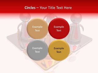A Group Of People Standing On Top Of A Golden Plate PowerPoint Template
