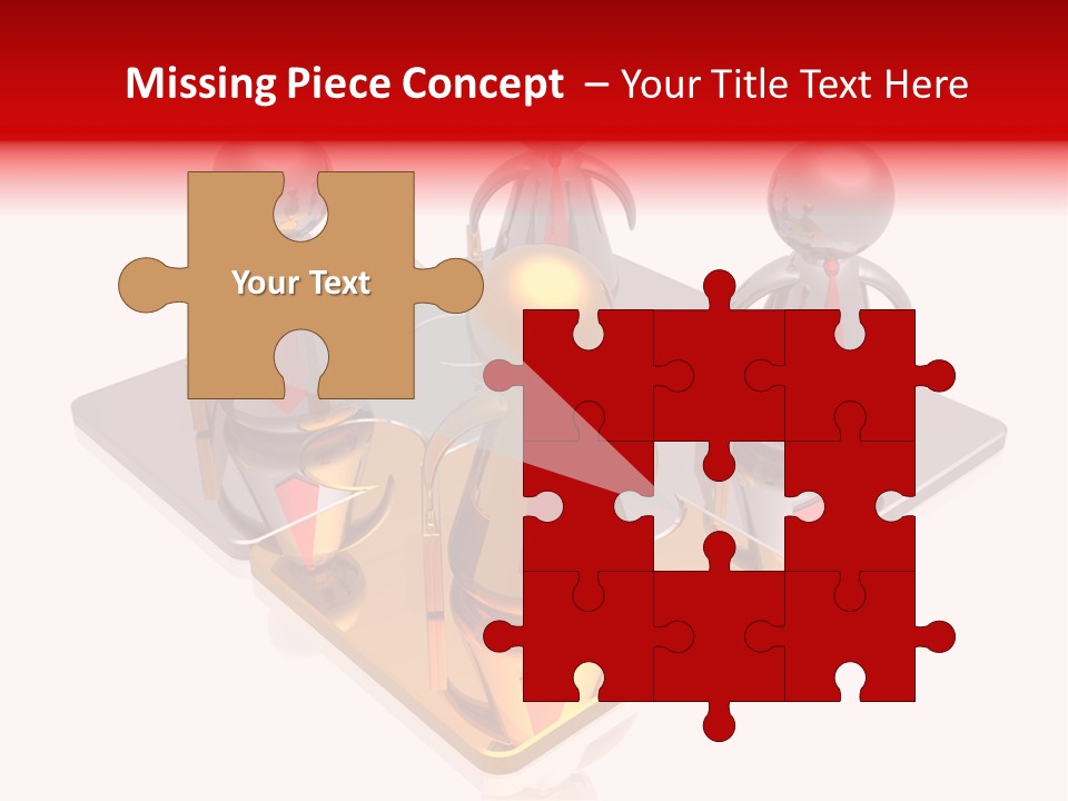 A Group Of People Standing On Top Of A Golden Plate PowerPoint Template
