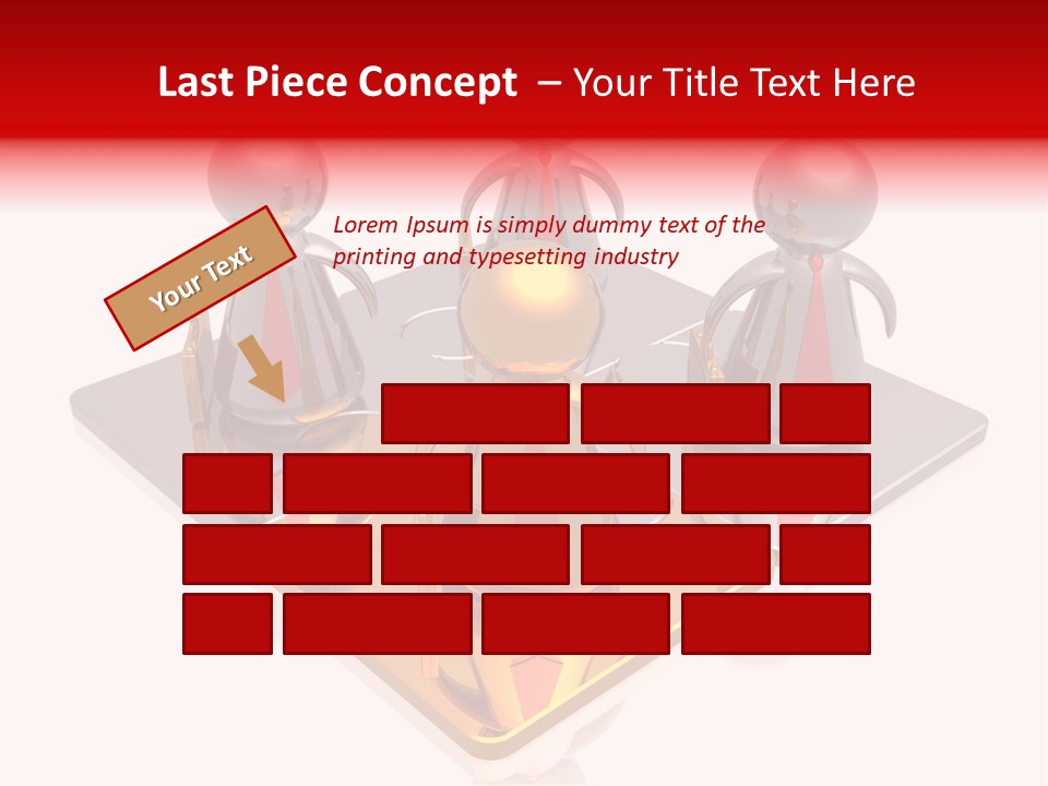 A Group Of People Standing On Top Of A Golden Plate PowerPoint Template