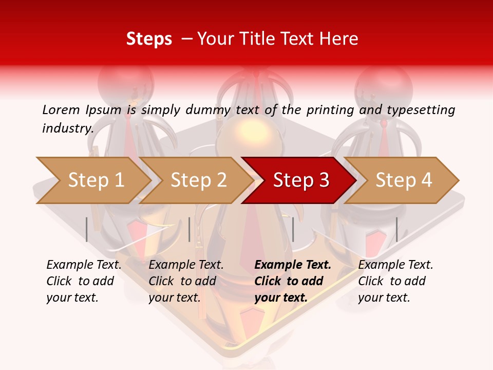 A Group Of People Standing On Top Of A Golden Plate PowerPoint Template