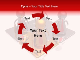 A Group Of People Standing On Top Of A Golden Plate PowerPoint Template