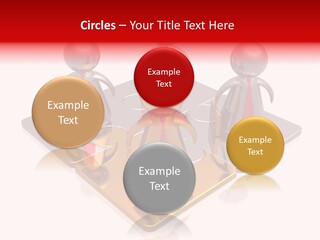 A Group Of People Standing On Top Of A Golden Plate PowerPoint Template
