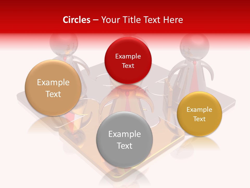 A Group Of People Standing On Top Of A Golden Plate PowerPoint Template