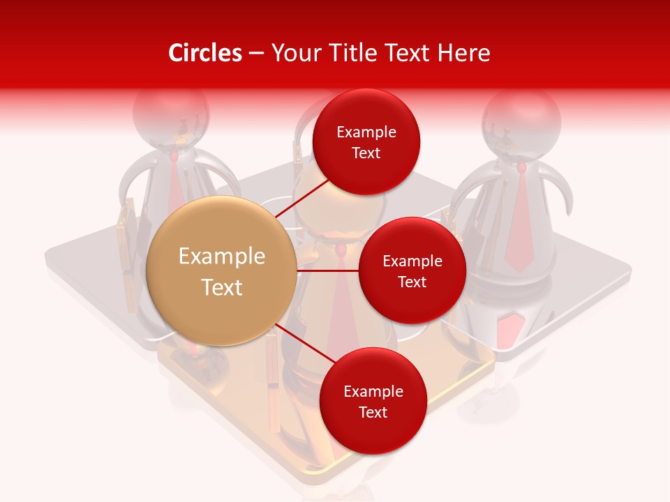A Group Of People Standing On Top Of A Golden Plate PowerPoint Template