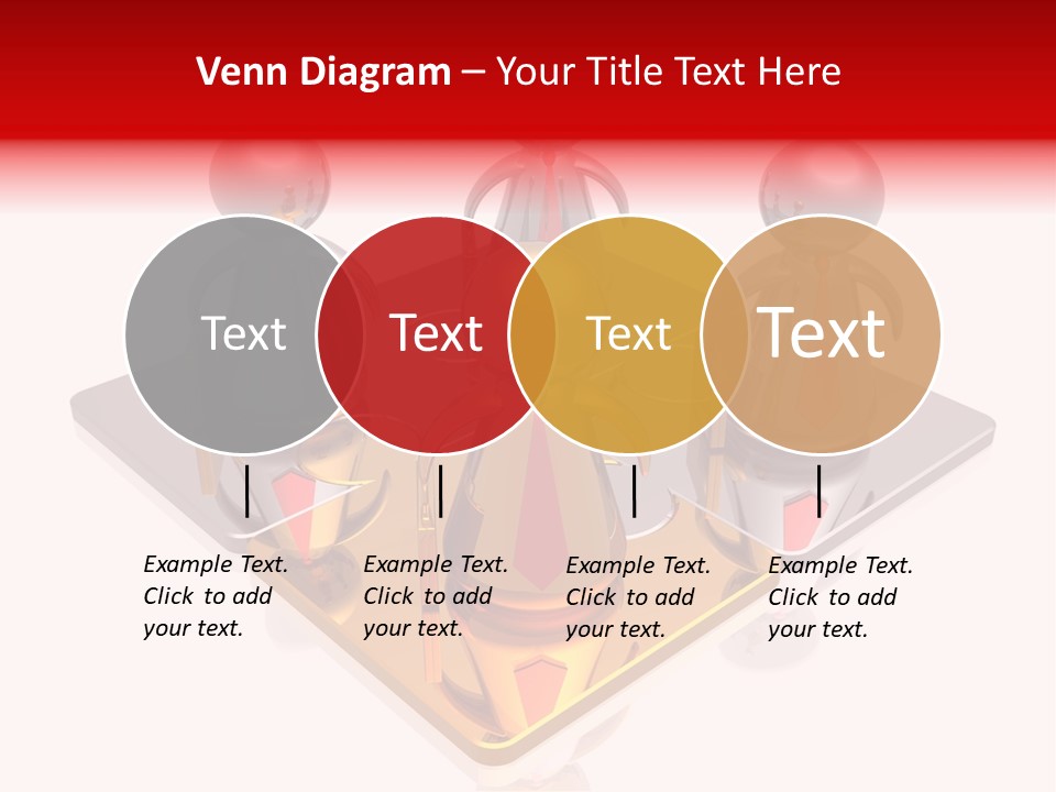 A Group Of People Standing On Top Of A Golden Plate PowerPoint Template